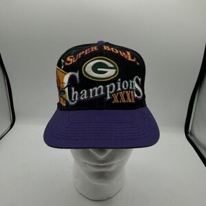 Vintage 90s Green Bay Packers NFL Snapback Hat Logo One Size USA Made